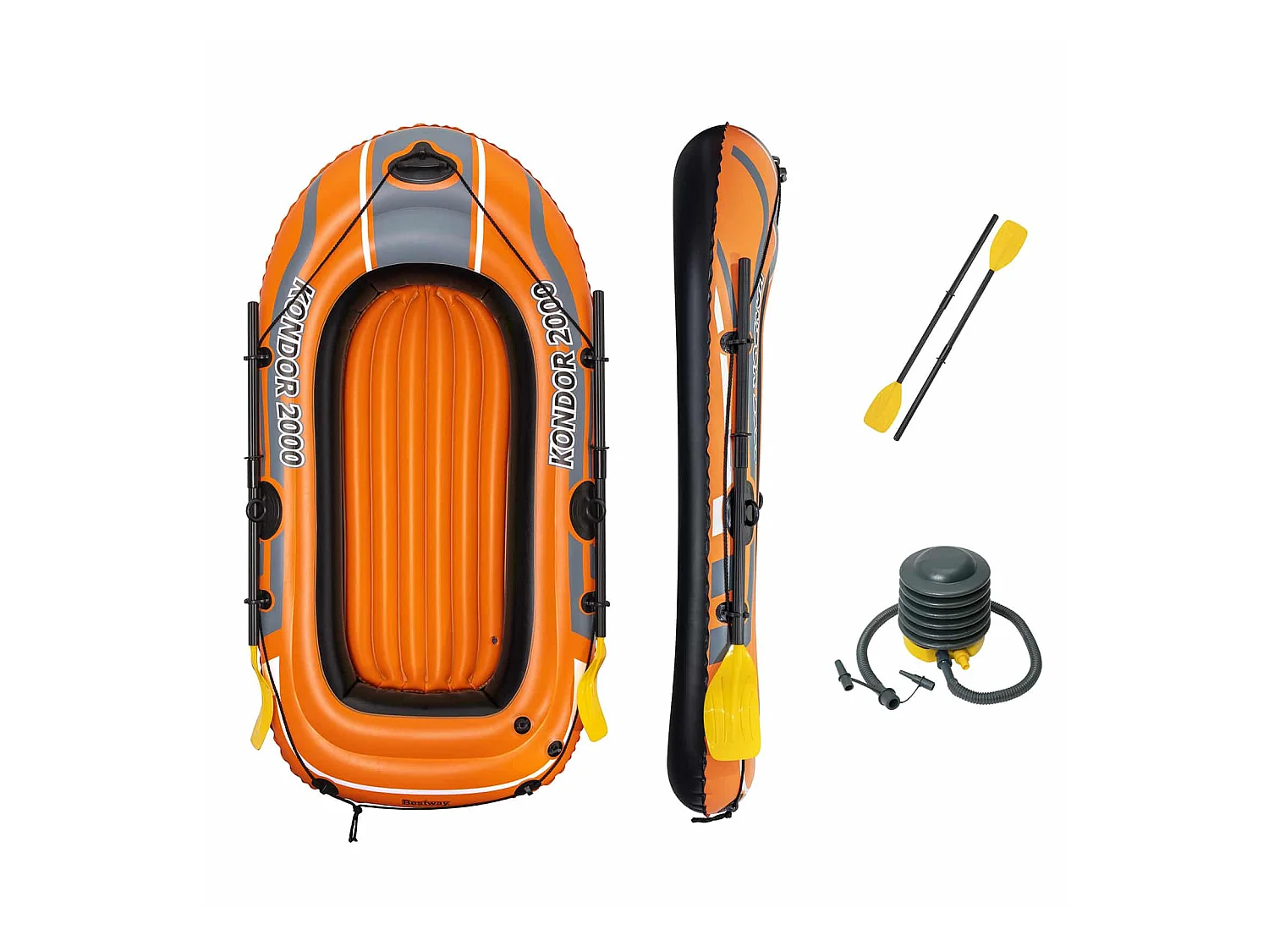 Bateau Gonflable Bestway Hydro-Force Kondor 2000 188x93x30 cm 2 Personnes Pagaies et Pompe