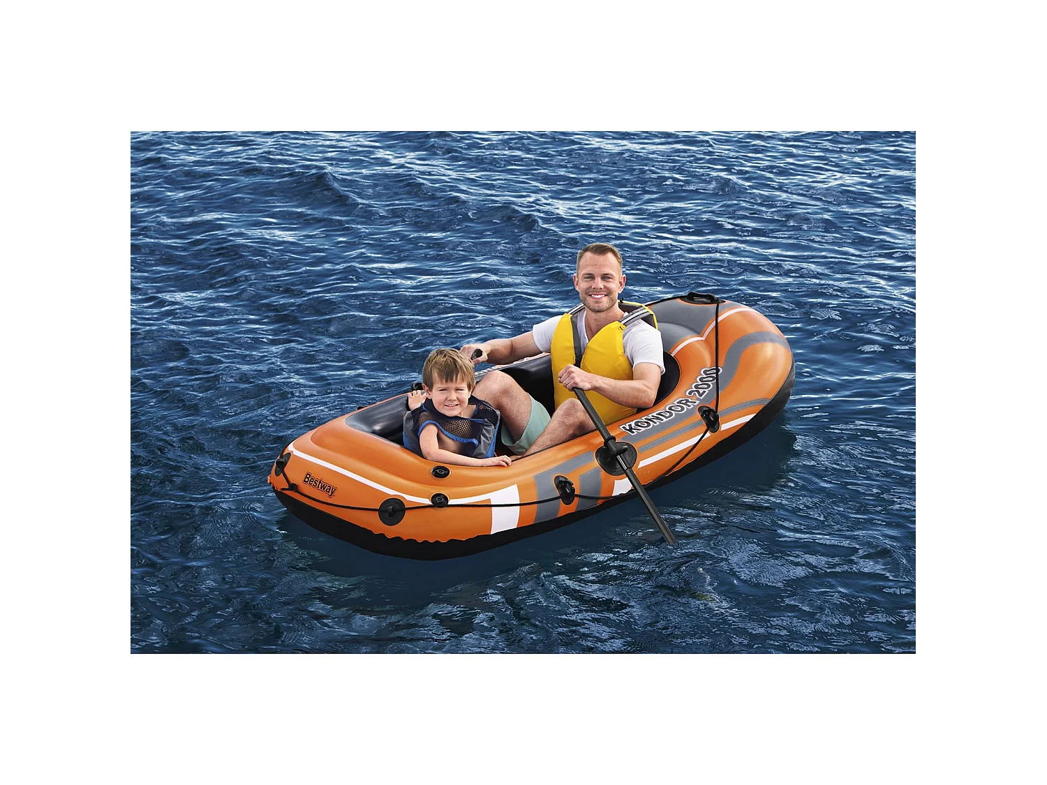Bateau Gonflable Bestway Hydro-Force Kondor 2000 188x93x30 cm 2 Personnes Pagaies et Pompe