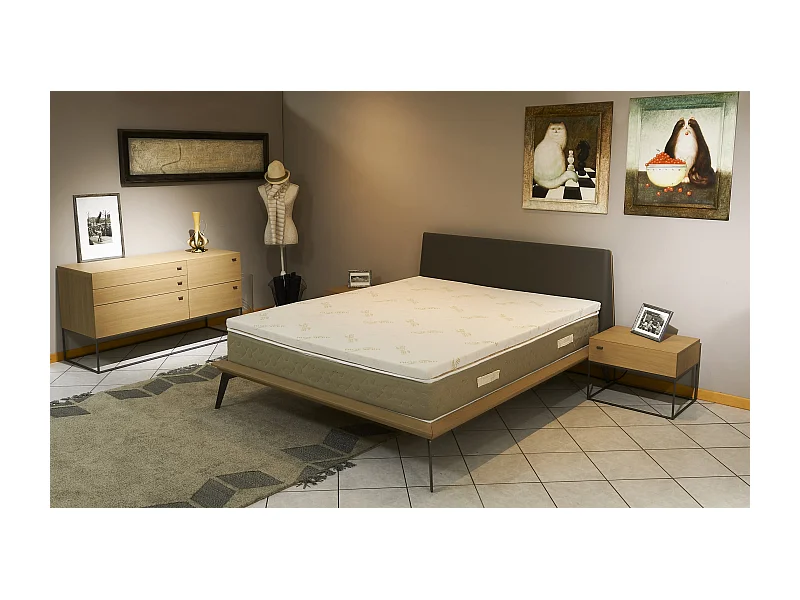 King of Dreams Surmatelas  Hyper Moelleux Top Confort 140x200 x 4 cm Déhoussable Entretien Facile - à