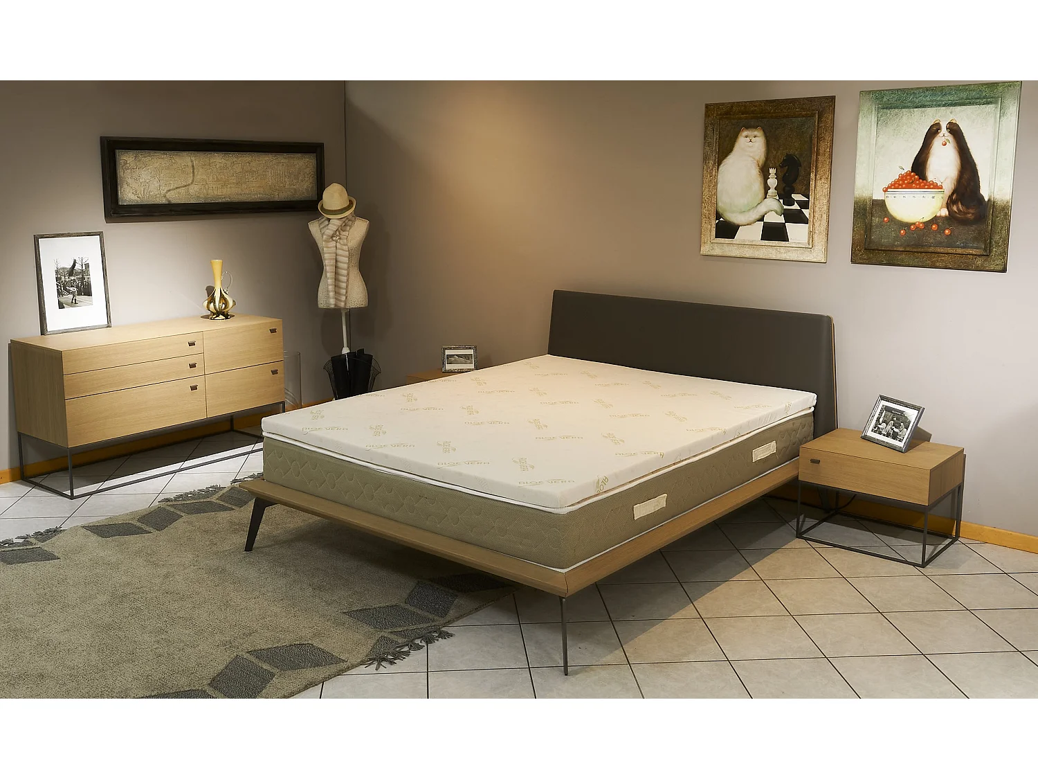 King of Dreams Surmatelas  Hyper Moelleux Top Confort 200x200 x 4 cm Déhoussable Entretien Facile - à