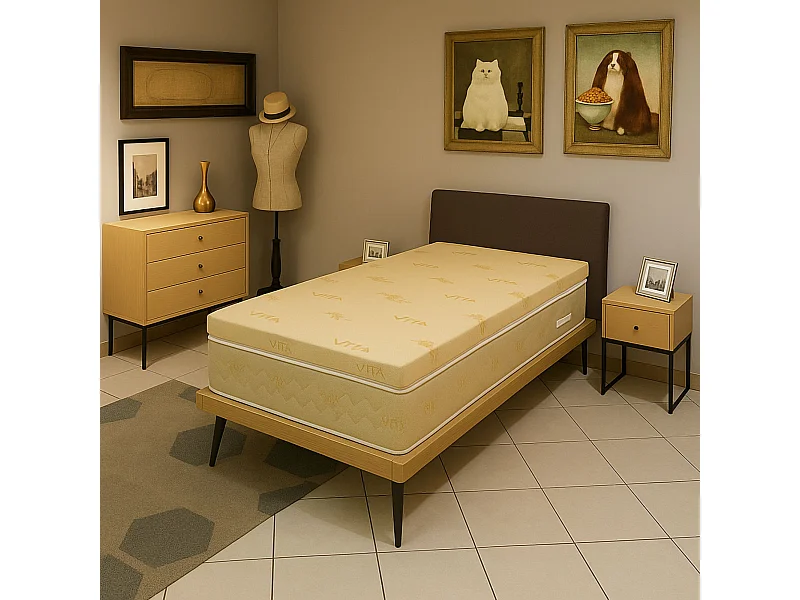 Literie Julien Surmatelas Anatomique Hyper Moelleux et Confort 90x200 x 5 cm Déhoussable Entretien Facile - à