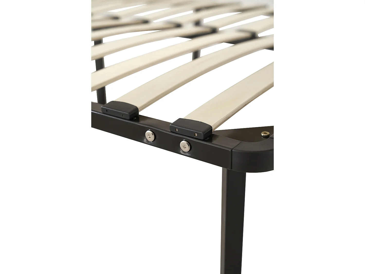 Sommier 70x190 cm Solide et Confortable Cadre à lattes 6 Pieds en Metal Montage Rapide 1,2 mm