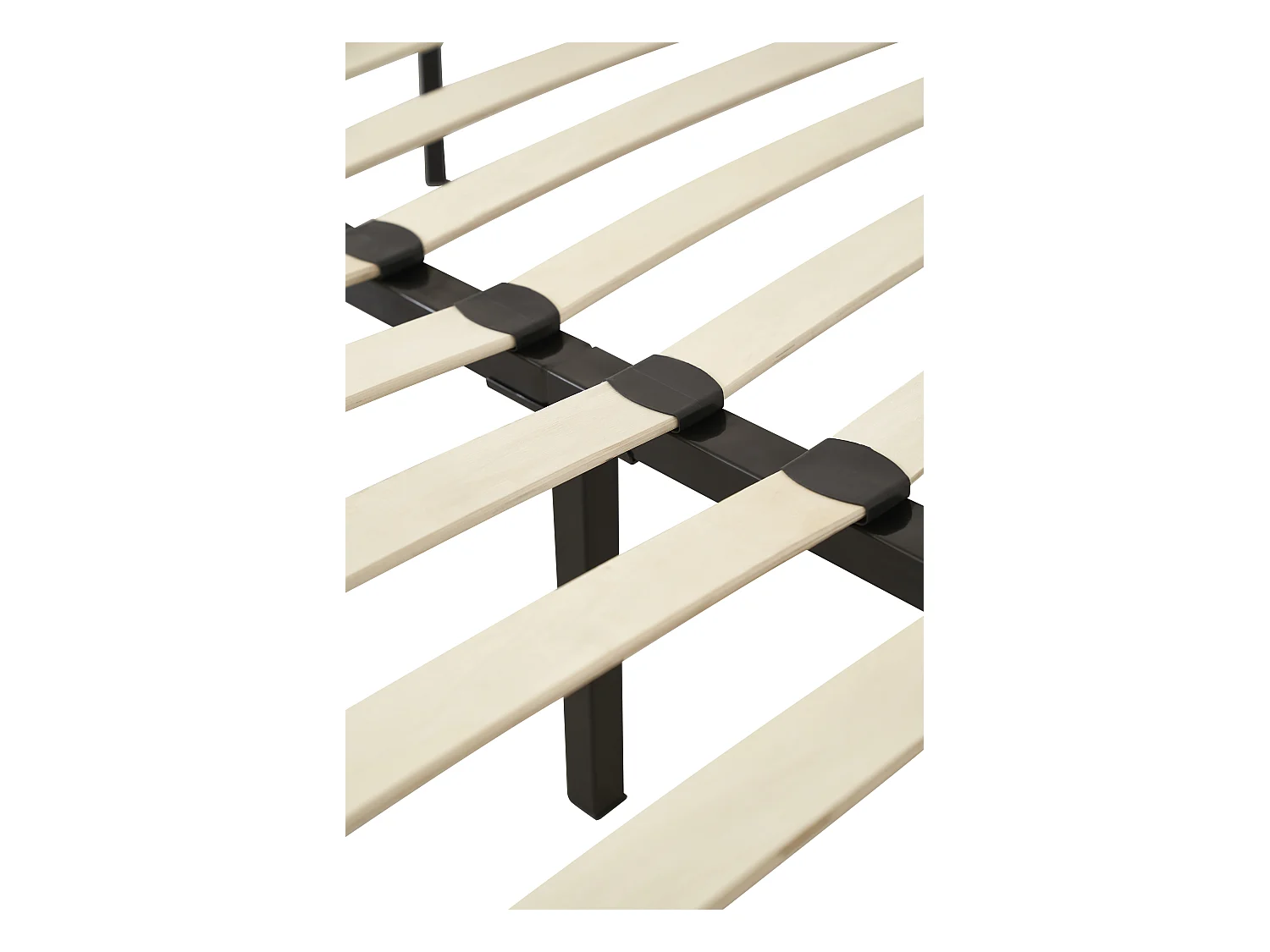 Sommier 80x190 cm Solide et Confortable Cadre à lattes métal 29 cm avec 6 Pieds Montage Facile