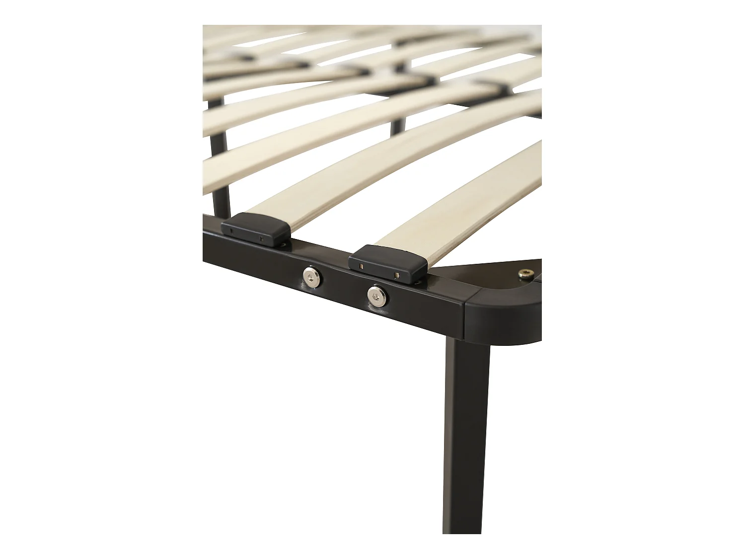 Sommier 80x190 cm Solide et Confortable Cadre à lattes métal 29 cm avec 6 Pieds Montage Facile