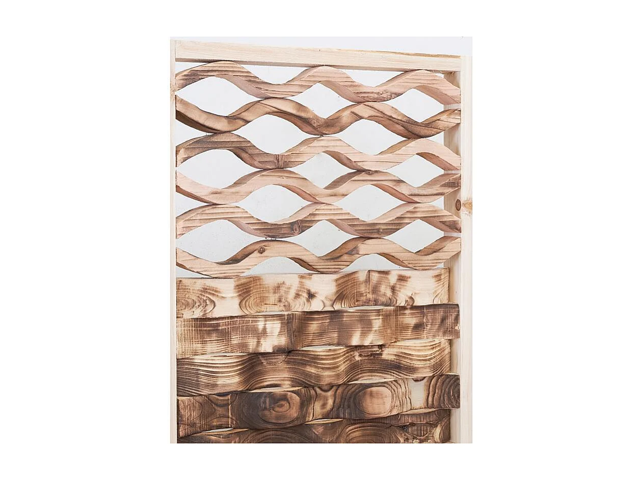 Paravent 3 panneaux en pin Nouvelle vague