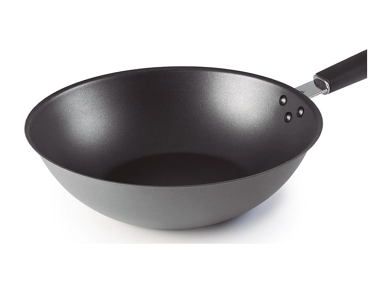Poêle Wok 28cm en Acier Revêtu Antiadhésif 3 Couches - Lacor 63729