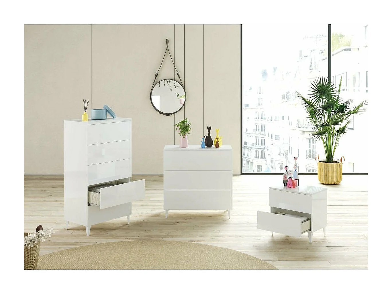 Cómoda de 5 cajones Loft - L61 cm