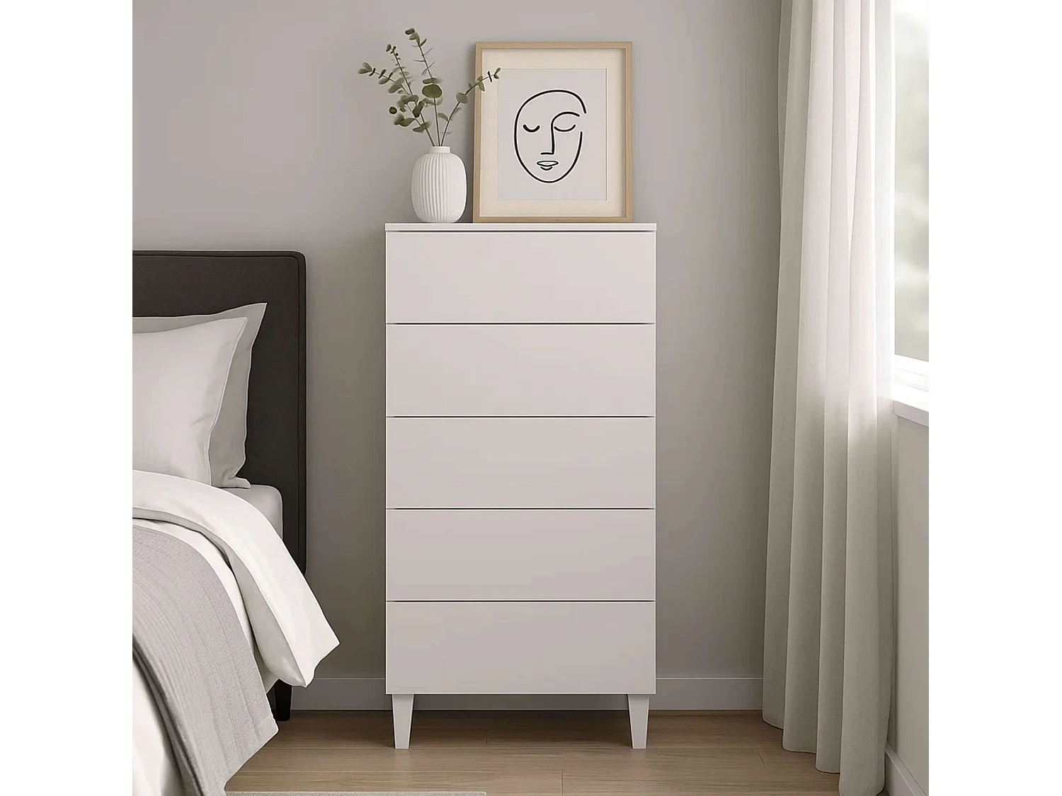 Chiffonnier 5 tiroirs Loft - L61 cm