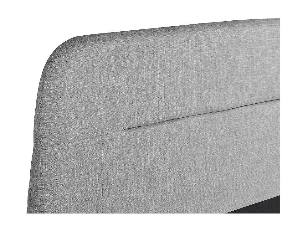 Cadre de lit coffre BONY avec sommier à lattes - Gris clair - Largeur 140 cm