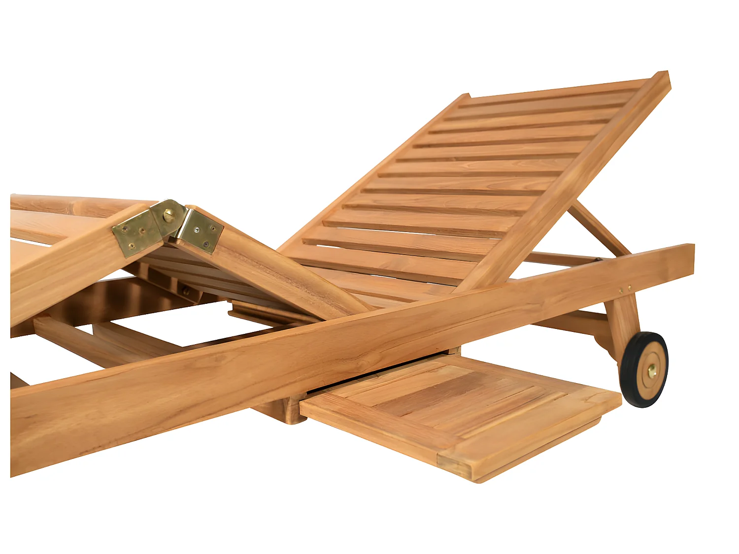 Conjunto de 2 espreguiçadeiras multiposições teca natural claro - BYBLOS II de MYLIA