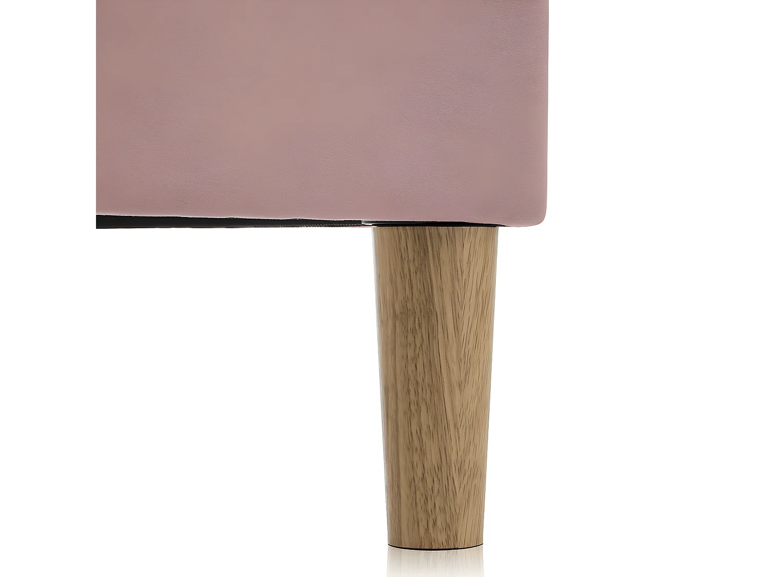 Bed 90x190cm bekleed met fluweel - met LED en lattenbodem - Roze