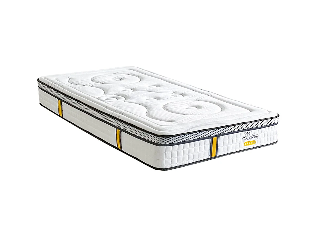 BELLECOUR LITERIE | Ensemble REINA 2.0 90x190 cm | Matelas Ressorts ensachés + Protège matelas anti punaise