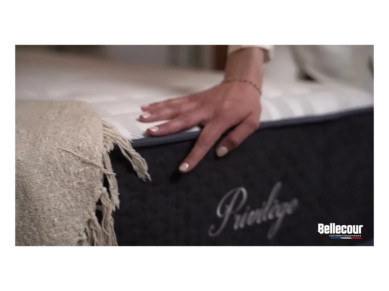 BELLECOUR LITERIE | Ensemble PRIVILEGE 140x190 cm | Matelas Ressorts ensachés + Protège matelas anti punaise