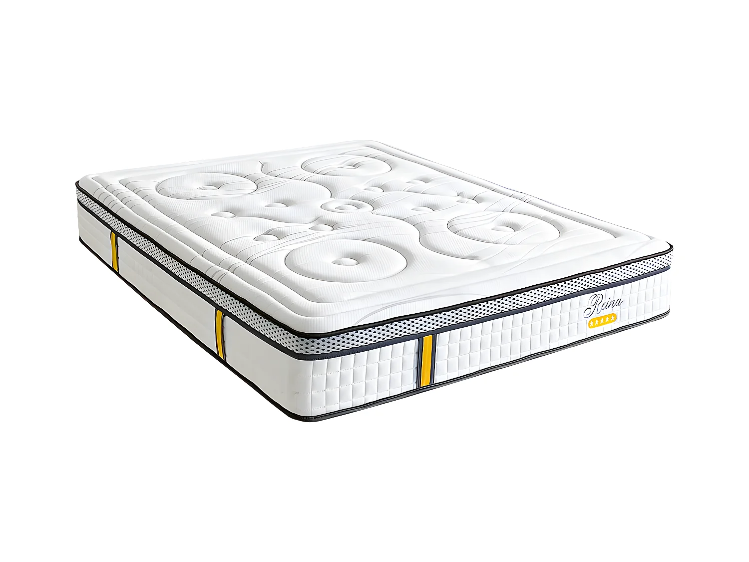 BELLECOUR LITERIE | Ensemble REINA 2.0 160x200 cm | Matelas Ressorts ensachés + Protège matelas anti punaise