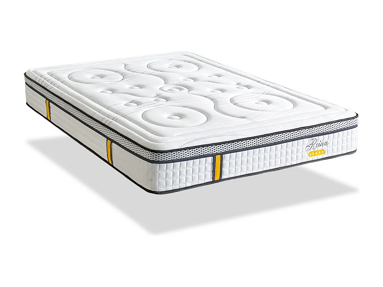 BELLECOUR LITERIE | Ensemble REINA 2.0 90x200 cm | Matelas Ressorts ensachés + Protège matelas anti punaise
