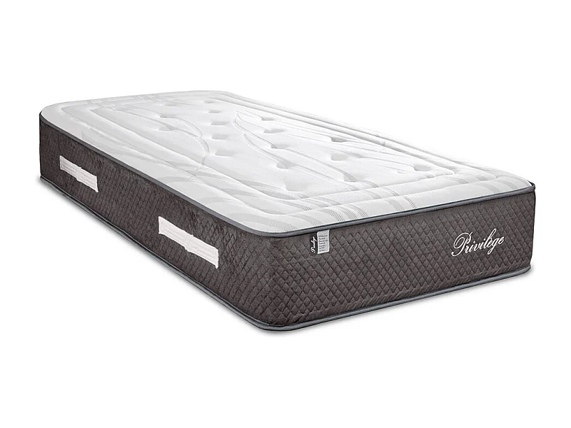 BELLECOUR LITERIE | Ensemble PRIVILEGE 90x190 cm | Matelas Ressorts ensachés + Protège matelas anti punaise