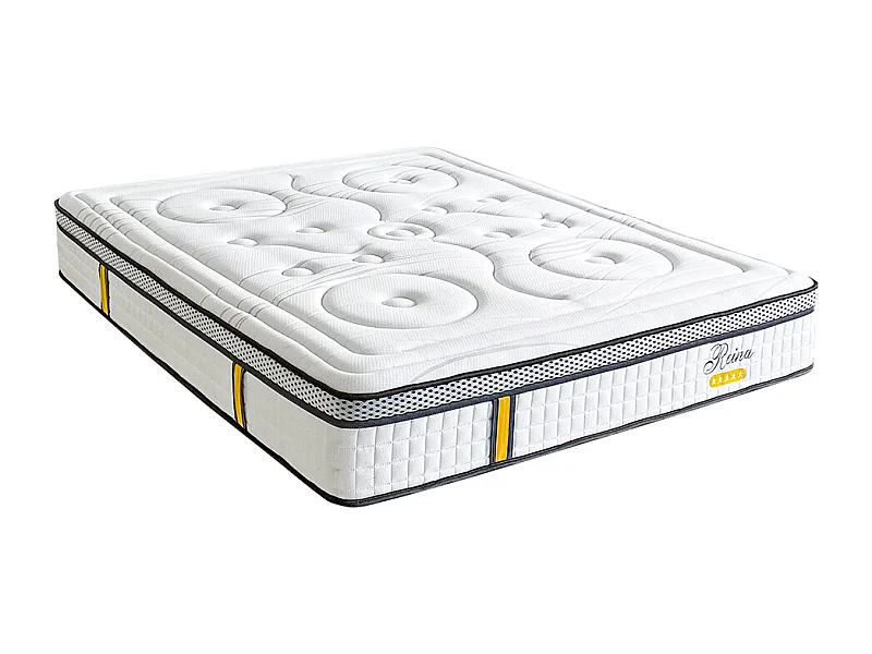 BELLECOUR LITERIE | Ensemble REINA 2.0 140x200 cm | Matelas Ressorts ensachés + Protège matelas anti punaise