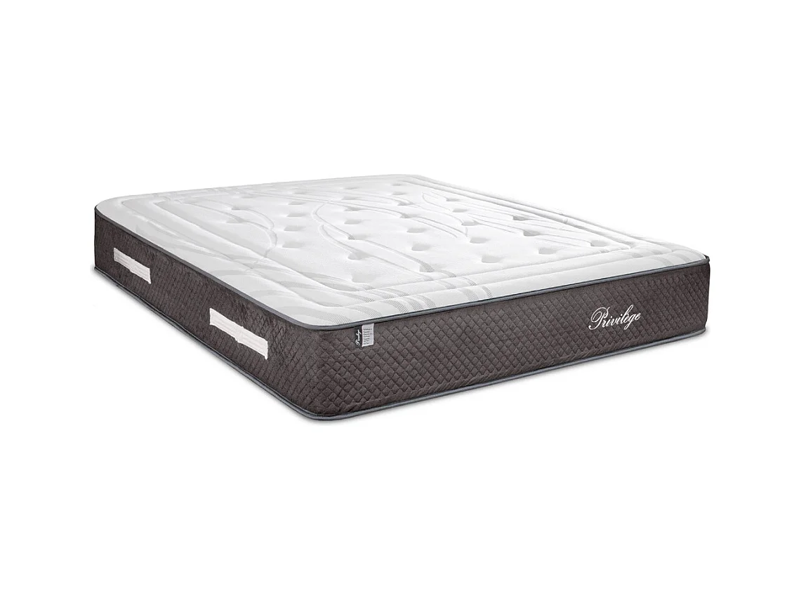BELLECOUR LITERIE | Ensemble PRIVILEGE 160x200 cm | Matelas Ressorts ensachés + Protège matelas anti punaise