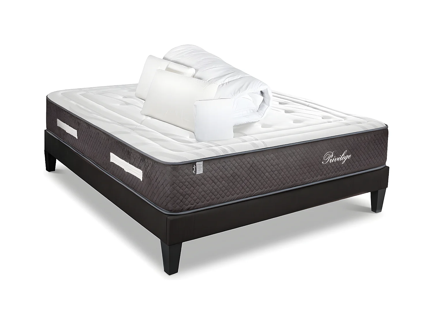 BELLECOUR LITERIE | Pack anti punaise PRIVILEGE 140x200 cm | Matelas + Sommier + Accessoires