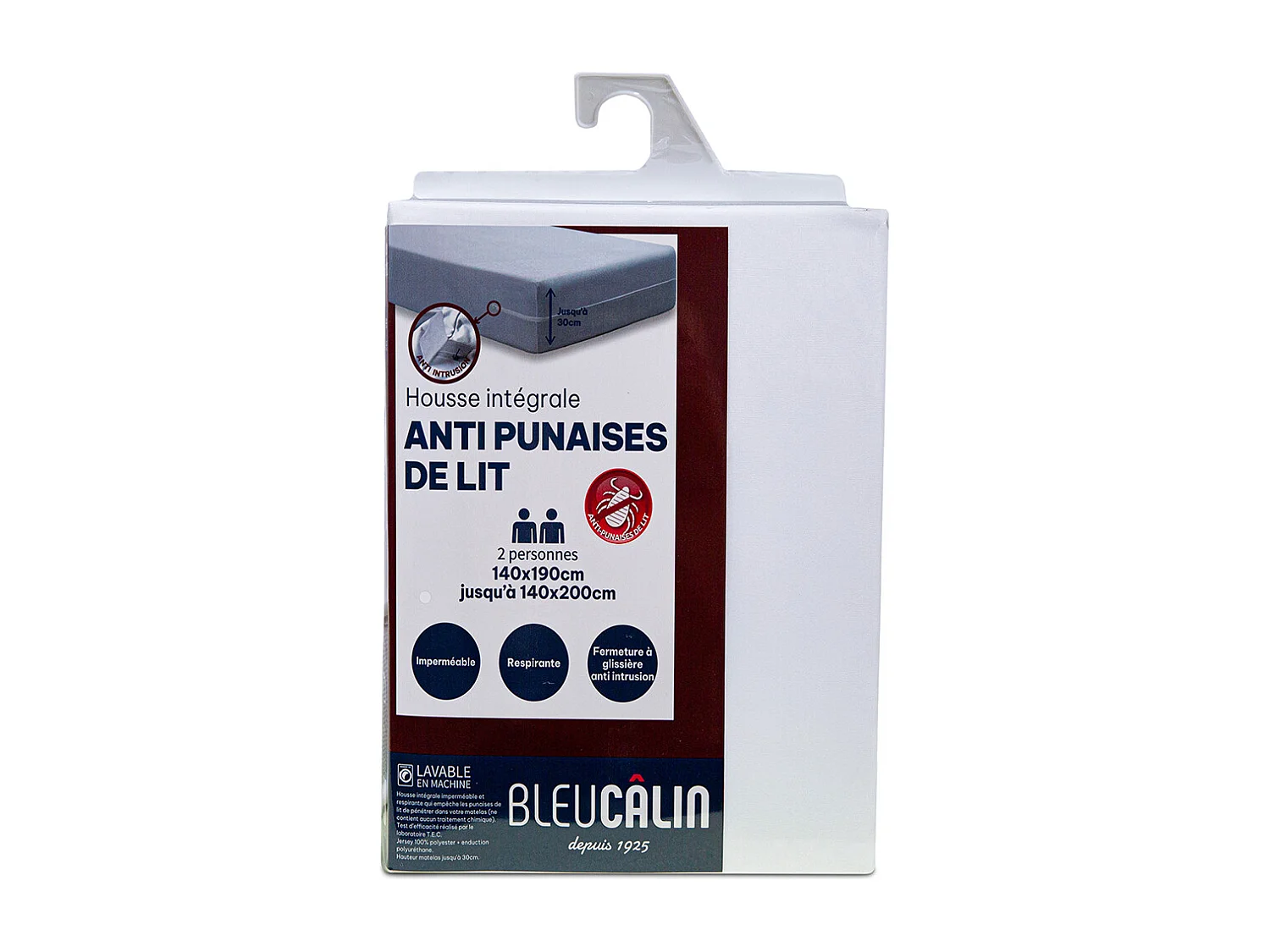 BELLECOUR LITERIE | Pack PRIVILEGE 180x200 cm | Matelas Ressorts ensachés + Sommier Bois + Protège matelas anti punaise