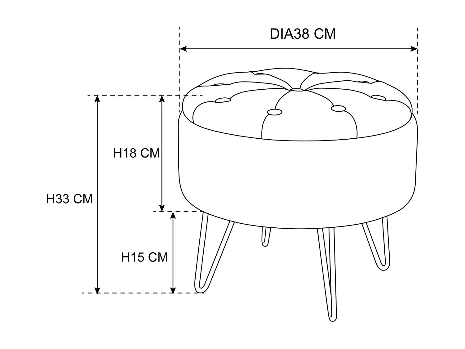 Fluwelen Groene Poef Caro met Gouden Basis - Ouvrirend Design, Draagkracht 80kg