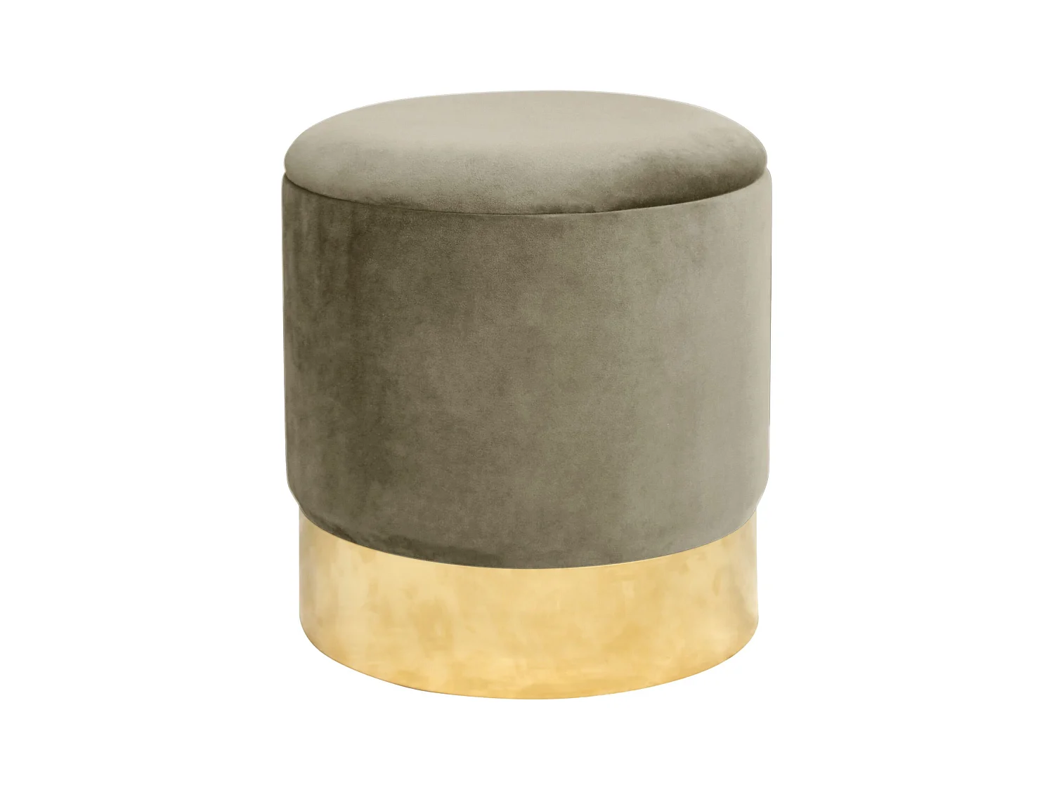 Pouf de Rangement avec Couvercle AKORD GOLDEN velour colour Beige hauteur 40 cm