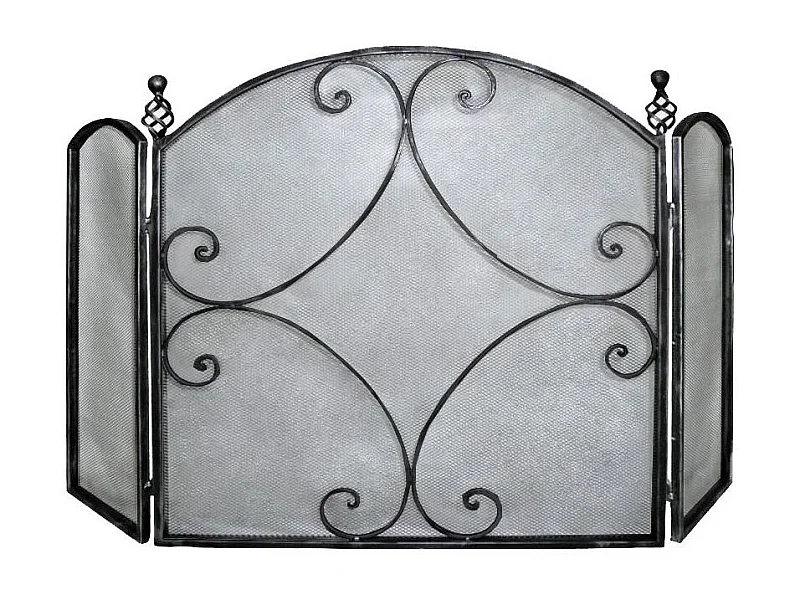 Pare-feu 3 panneaux manoir en fer forgé