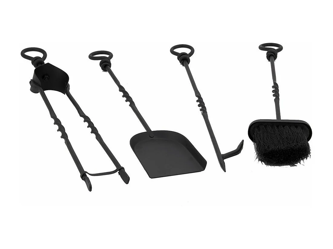 Accessoires de cheminée en fer forgé (Lot de 4)