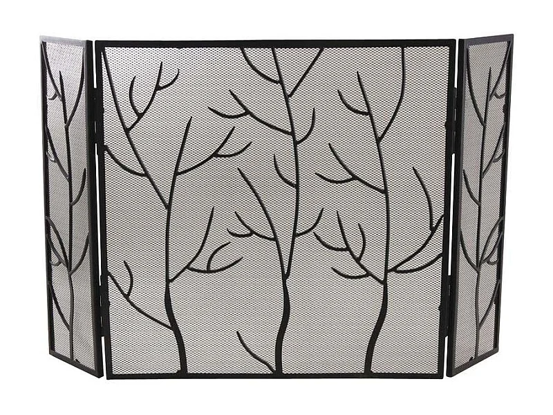 Pare-feu de cheminée en fer forgé branchages