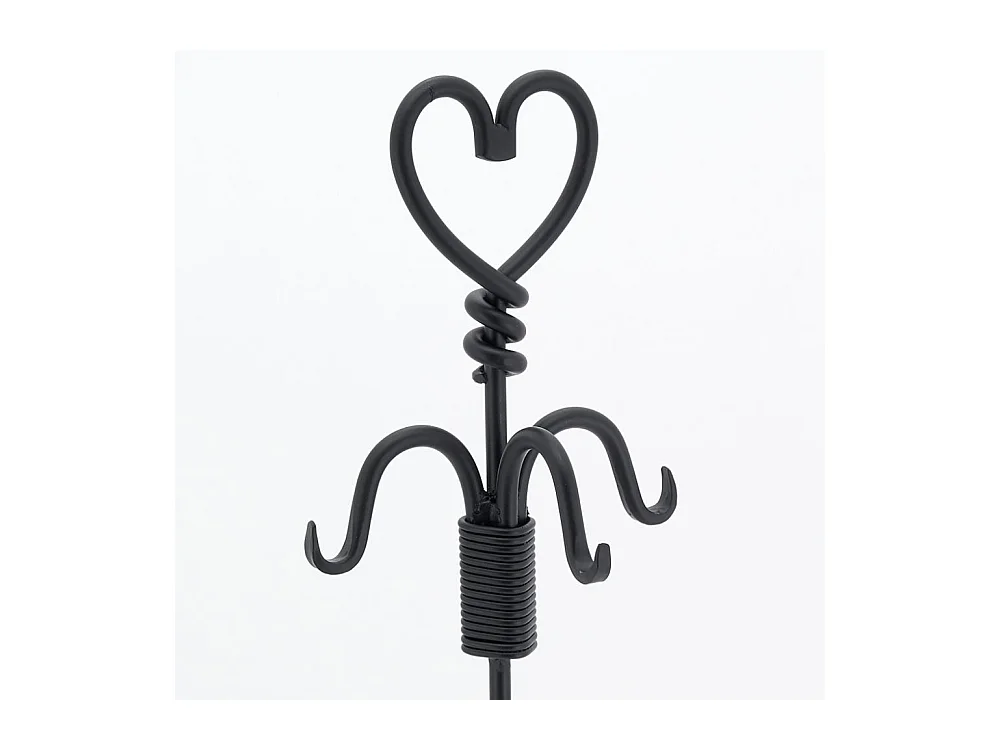 Valet de cheminée en fer forgé Coeur