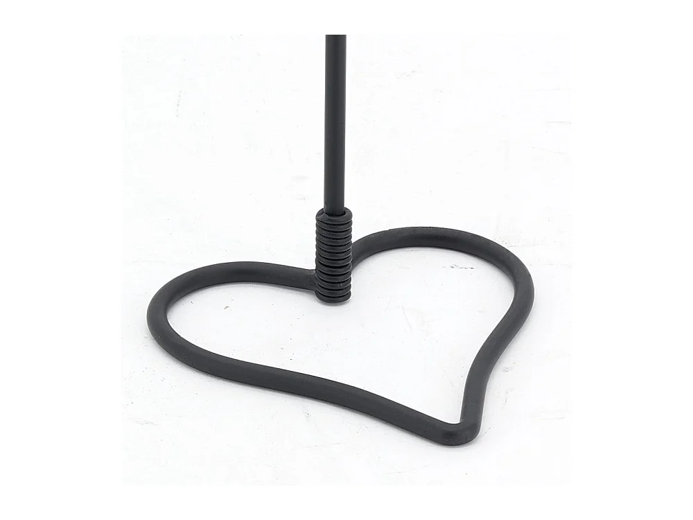 Valet de cheminée en fer forgé Coeur