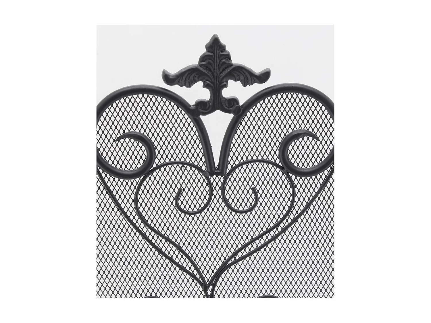 Pare-feu en fer forgé noir