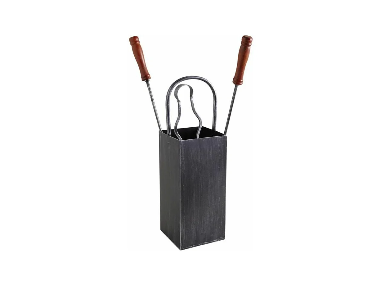 Serviteur de cheminée en fer forgé 3 accessoires