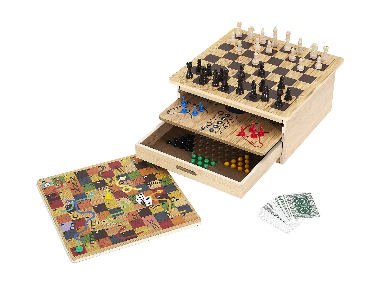 Jeu De Societe 10en1 Marron