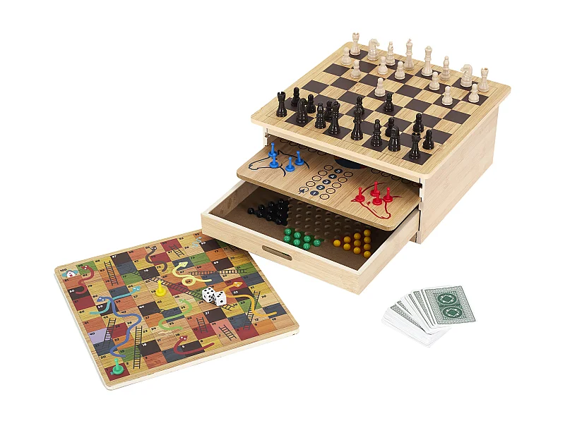 Jeu De Societe 10en1 Marron