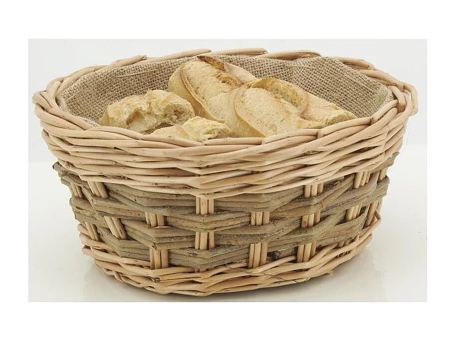 Corbeille à pain en osier et jute