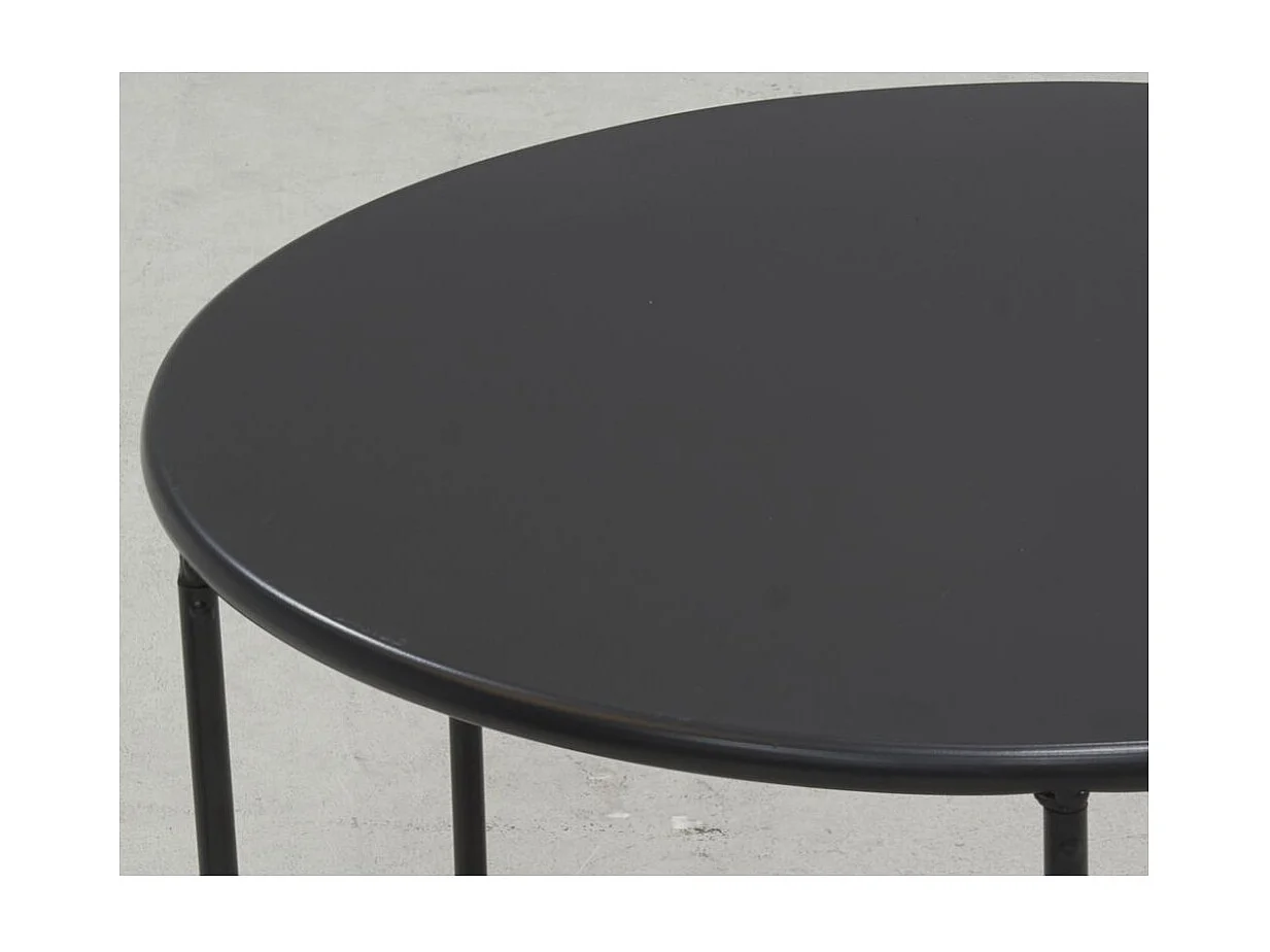 Tables basses en métal teinté noir (Lot de 2)