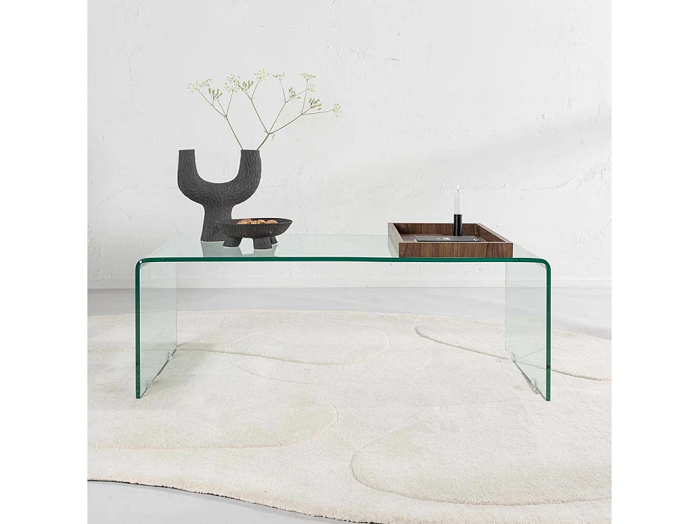 Table Basse en Verre "Telemark" 110cm Transparent