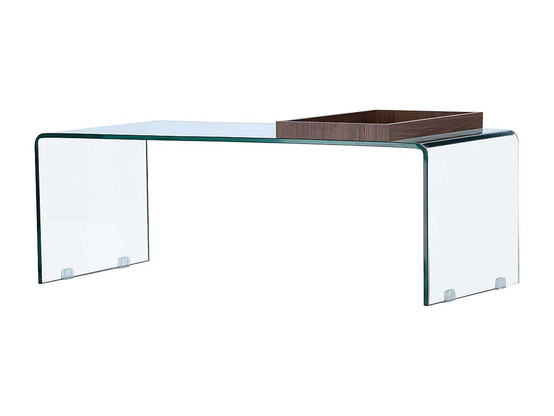 Table Basse en Verre "Telemark" 110cm Transparent
