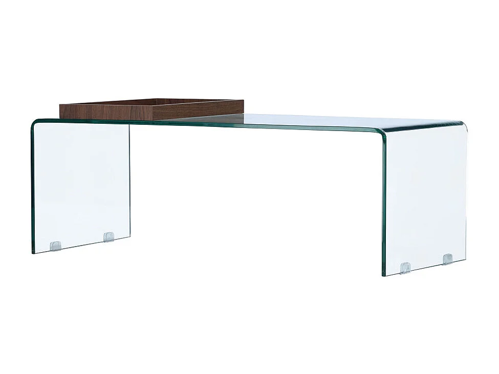 Table Basse en Verre "Telemark" 110cm Transparent