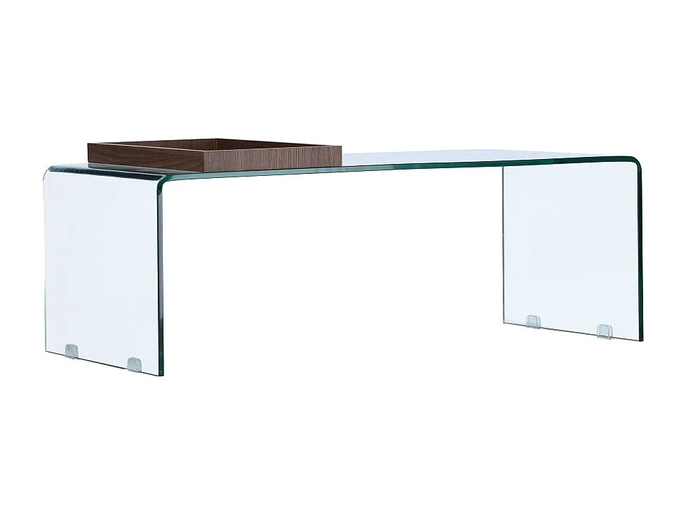Table Basse en Verre "Telemark" 110cm Transparent