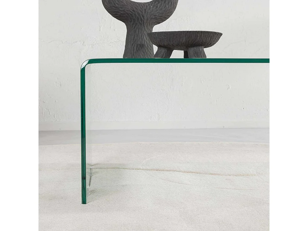 Table Basse en Verre "Telemark" 110cm Transparent