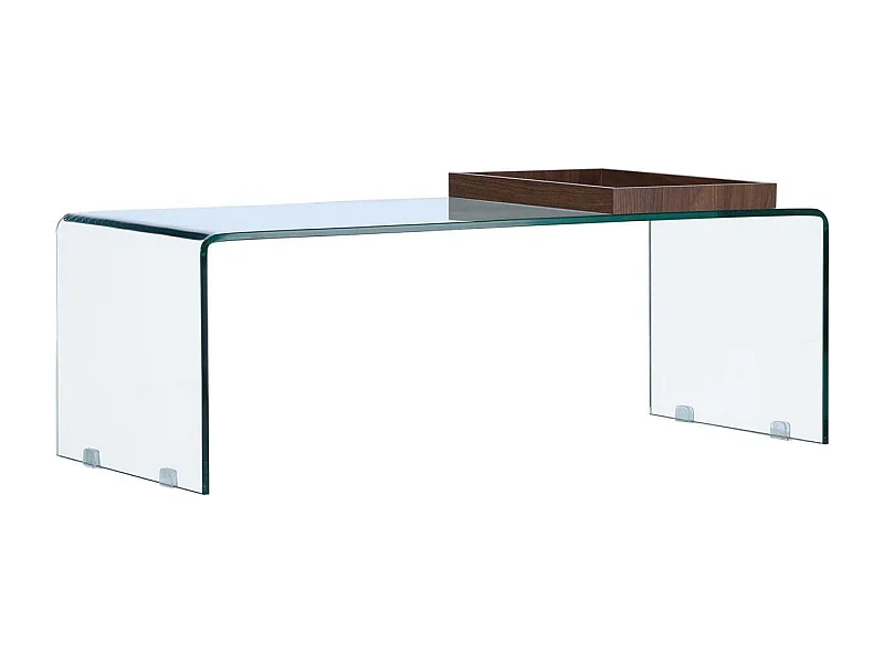 Table Basse en Verre "Telemark" 110cm Transparent