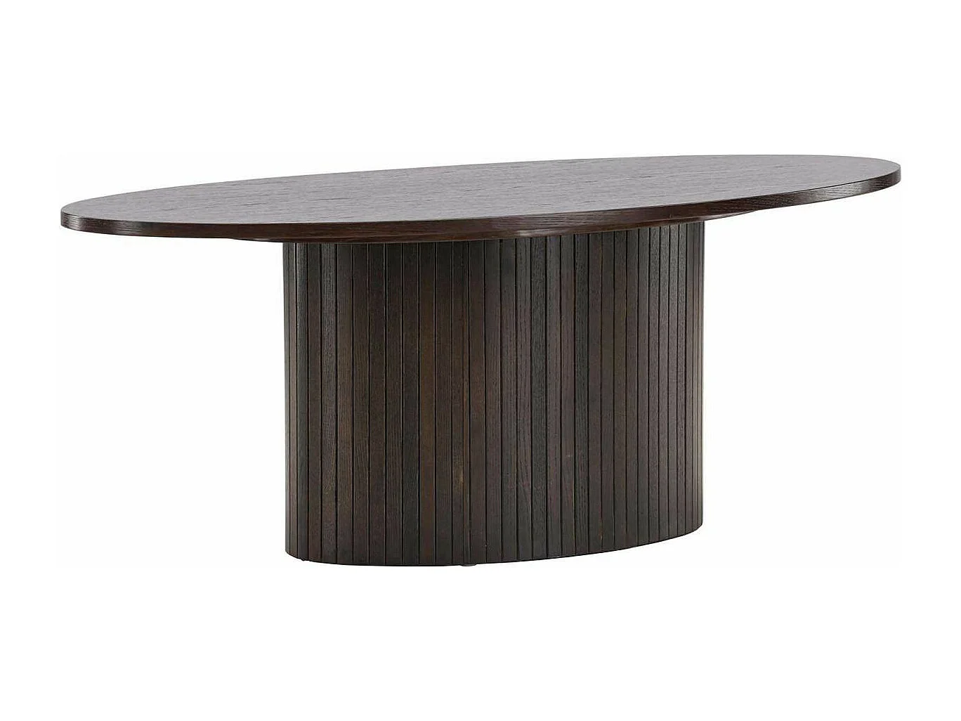 Table Basse Design Nervuré "Bianca" 120cm Marron
