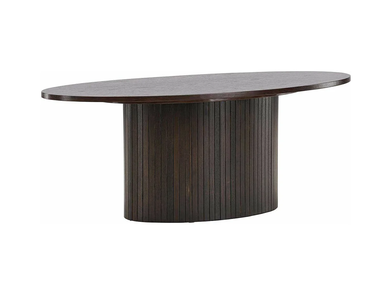 Table Basse Design Nervuré "Bianca" 120cm Marron