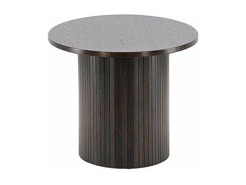 Table Basse Design Nervuré "Bianca" 120cm Marron