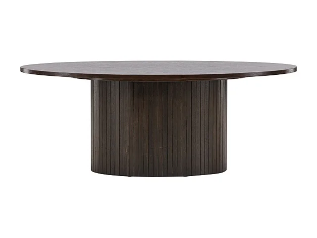 Table Basse Design Nervuré "Bianca" 120cm Marron