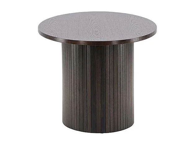 Table Basse Design Nervuré "Bianca" 120cm Marron