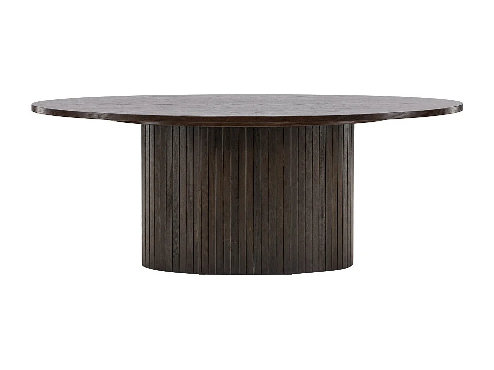 Table Basse Design Nervuré "Bianca" 120cm Marron