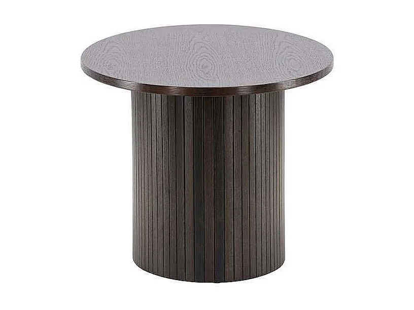 Table Basse Design Nervuré "Bianca" 120cm Marron